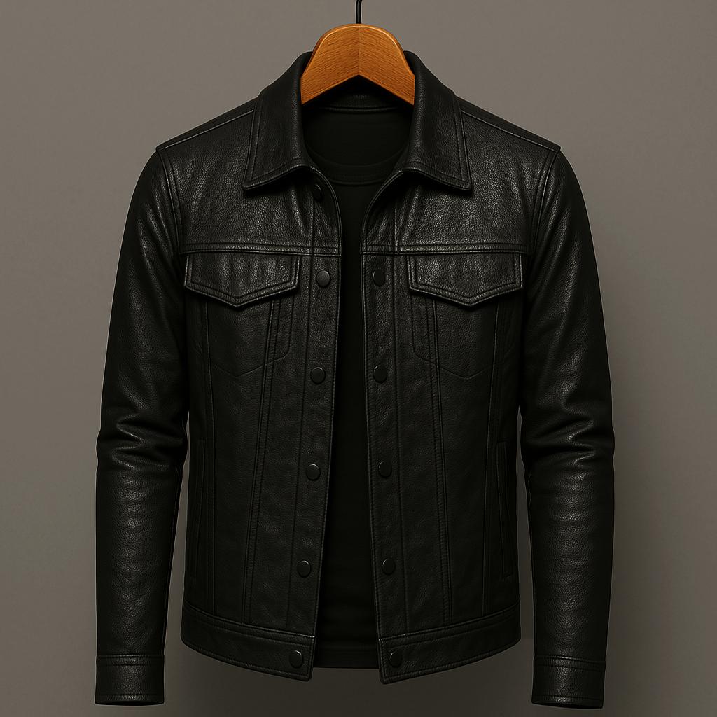 Herren Lederjacke Klassisch Braun - Norvielle