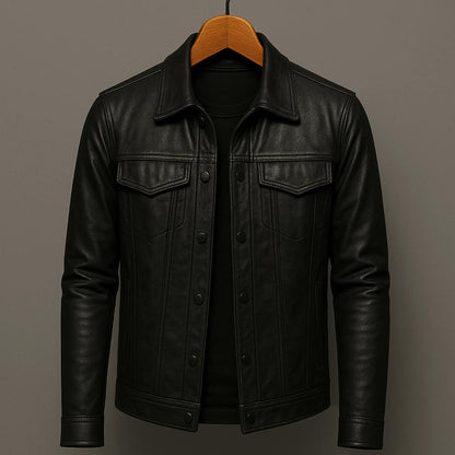 Herren Lederjacke Klassisch Braun - Norvielle