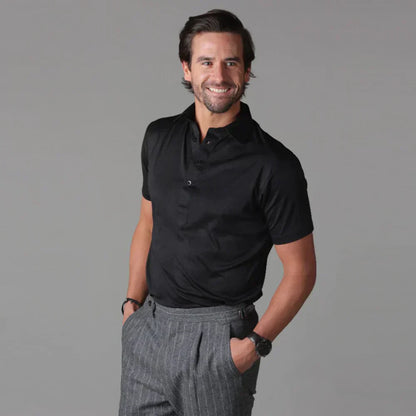 Herren Slim Fit Poloshirt Kurzarm Stretch