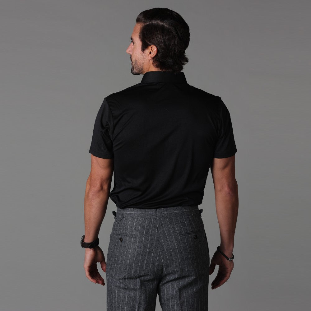 Herren Slim Fit Poloshirt Kurzarm Stretch