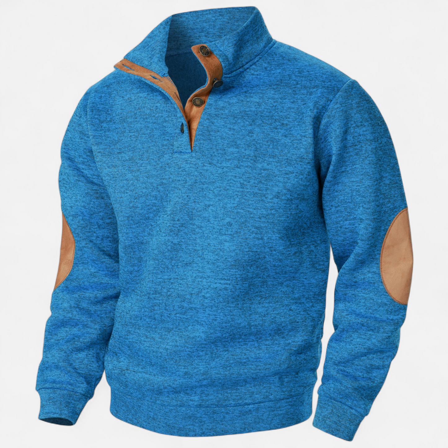 Levi Herren Strickpullover Stehkragen Patchwork