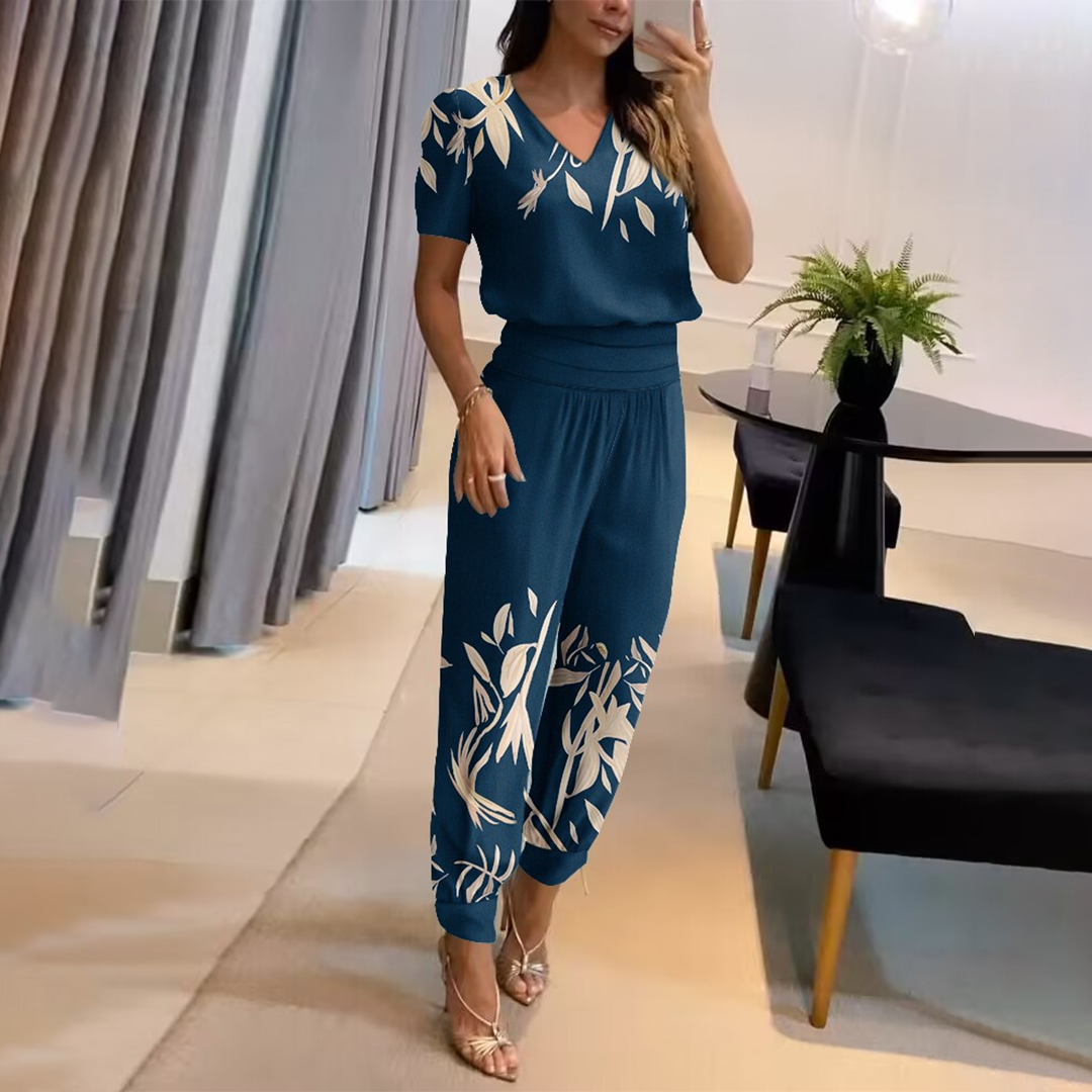 Eleganter Damen Jumpsuit Seide Abendgarderobe