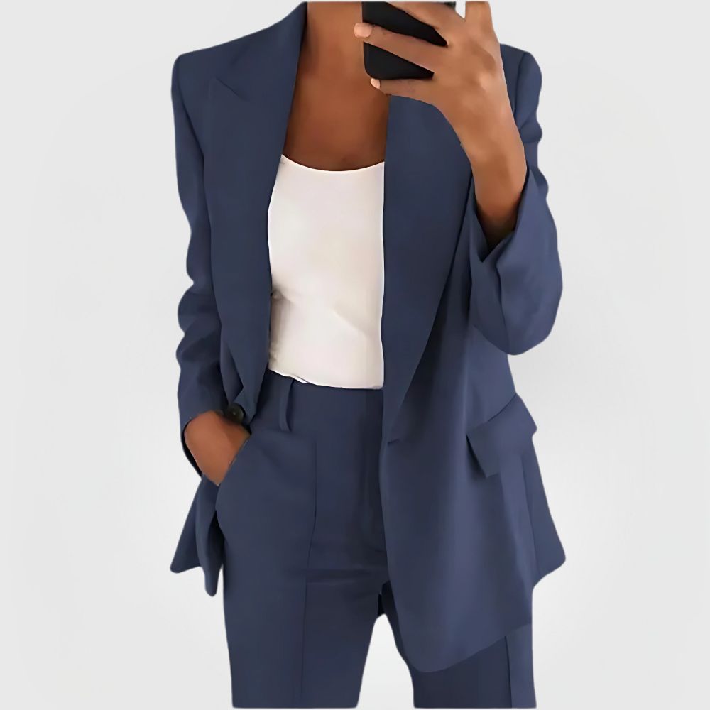 Damen Elegant Anzug Hose Blazer