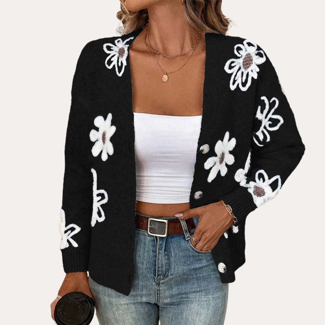 Norvielle Damen Strickcardigan Trendig