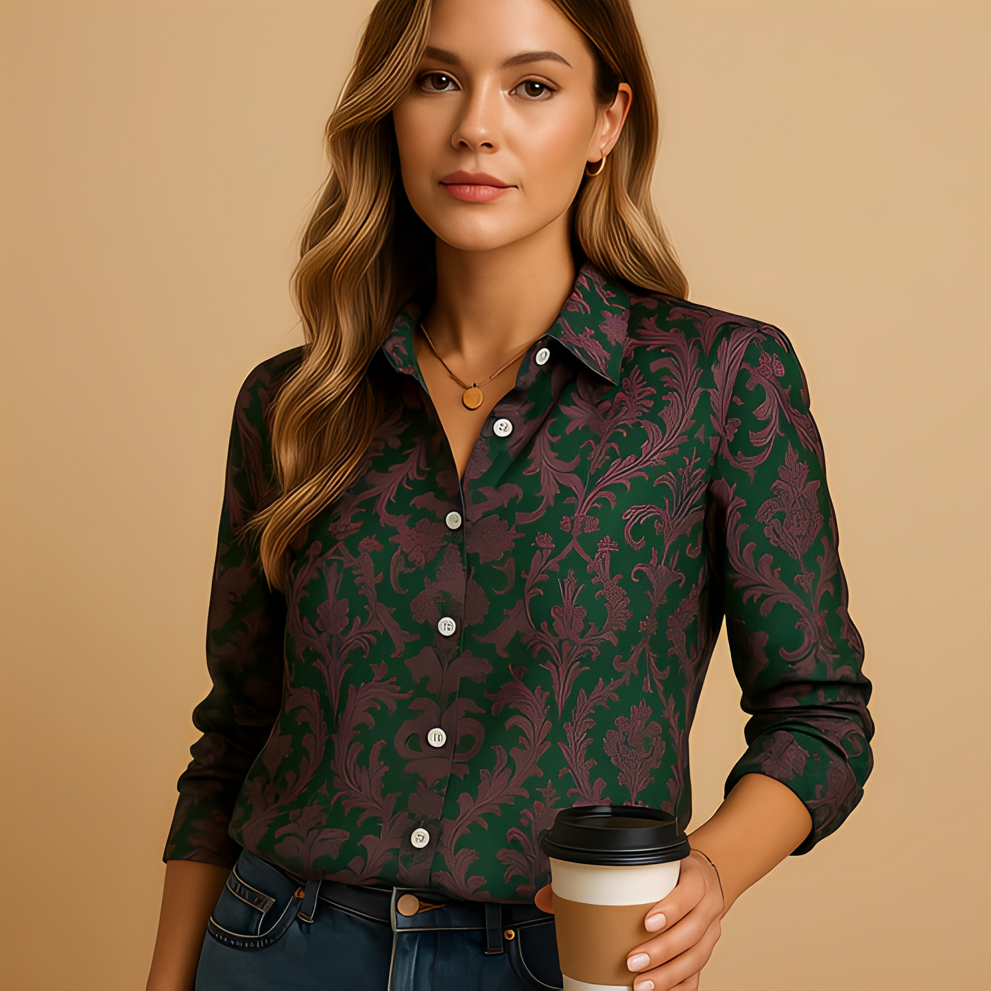 Damen Bluse Länge Langärmelig Elegante