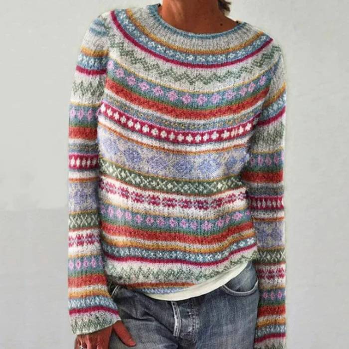Retro-Pullover Damen Stilvoll - Norvielle