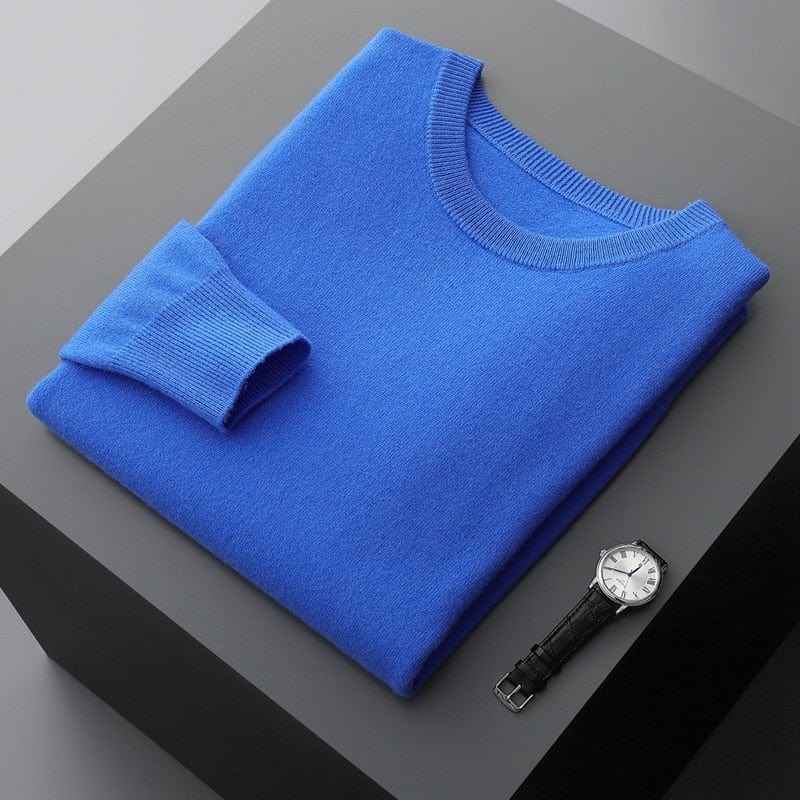 Herren Klassischer Pullover Rundhalsausschnitt