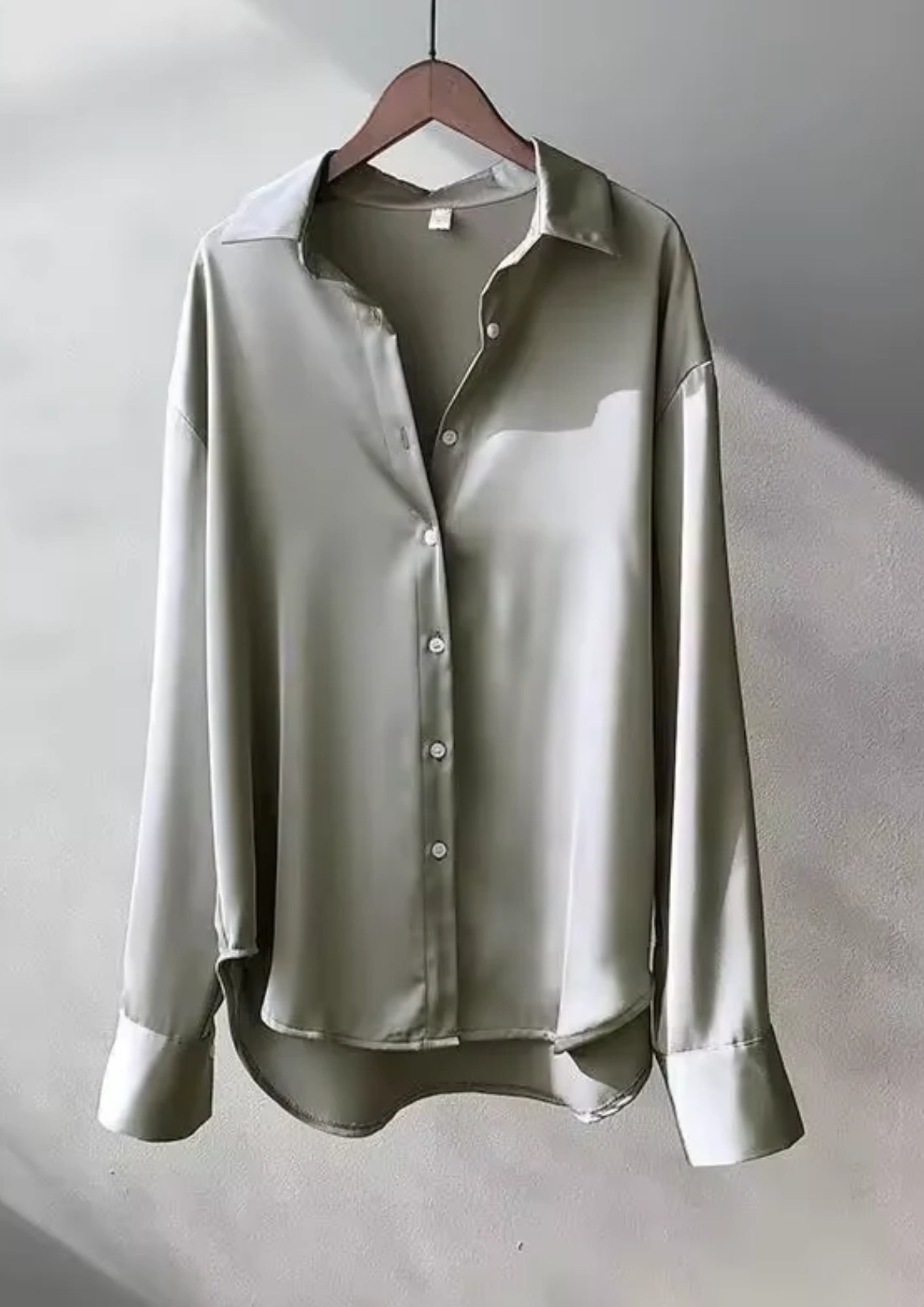 Damen Bluse Klassischer Kragen Knopfleiste Weiß