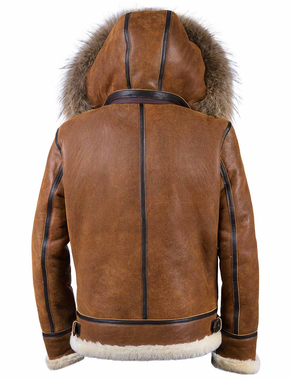 Herren Bomberjacke Kunstfell Kapuze