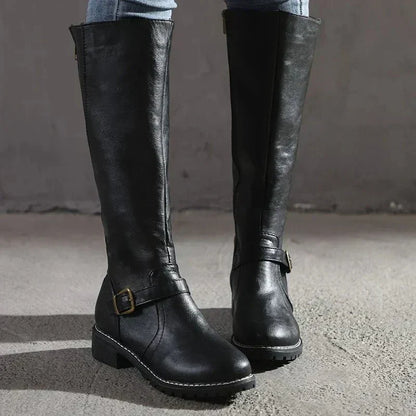 Damen Reitstiefel Elegantes Leder