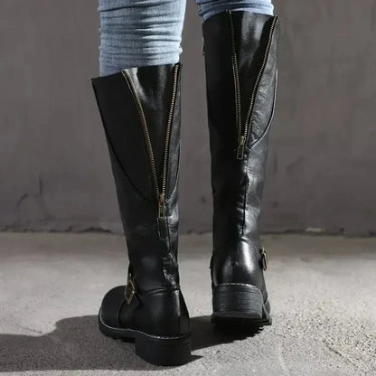Damen Reitstiefel Elegantes Leder
