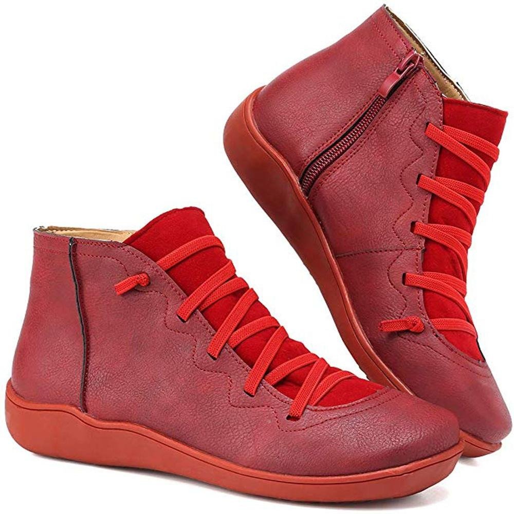 Afra Damen Retro Schnürstiefel