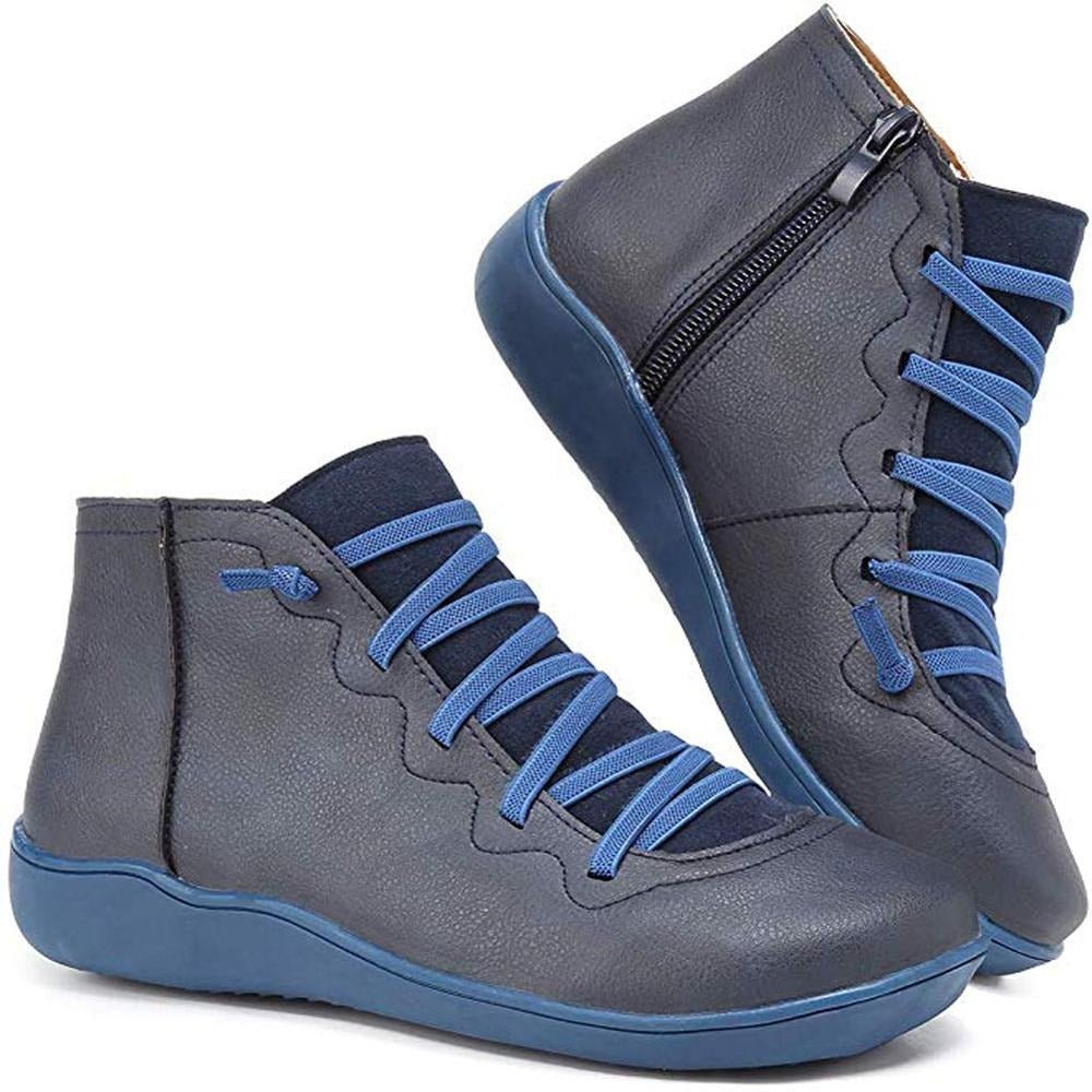 Afra Damen Retro Schnürstiefel