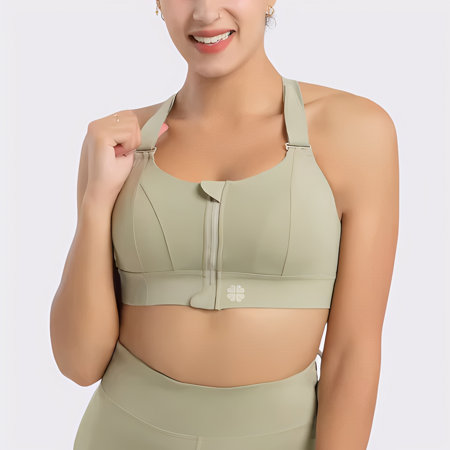 Damen-BH Einstellbarer Bügel Unterstützender Beige