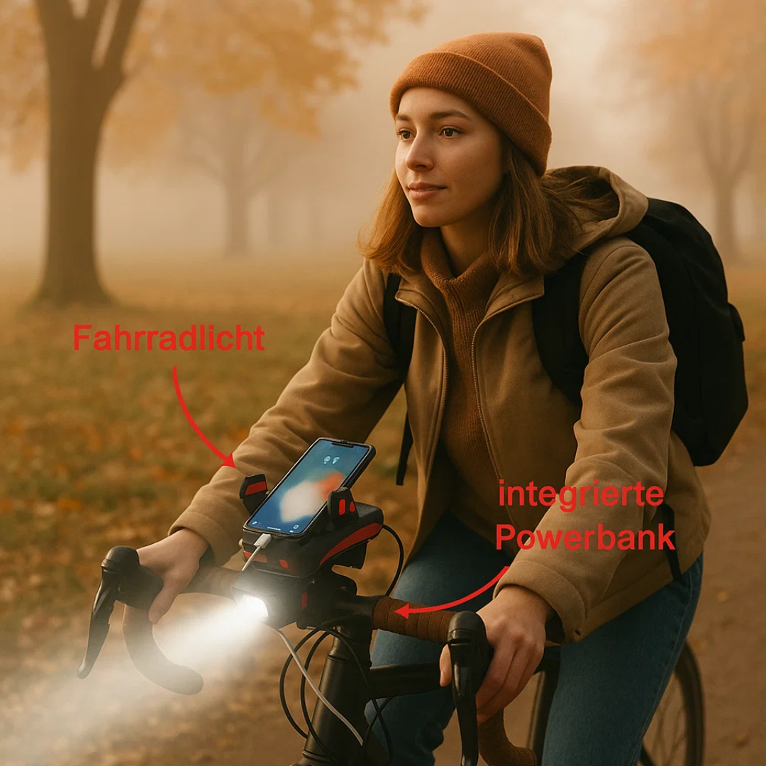 Fahrradlicht 4-in-1 mit Powerbank 1500 Lumen LED