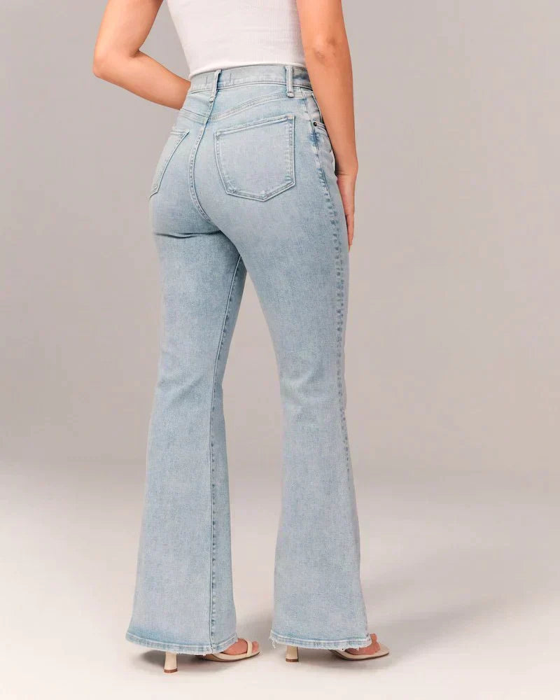Norvielle Damen Bootcut-Jeans Figurformend - Norvielle