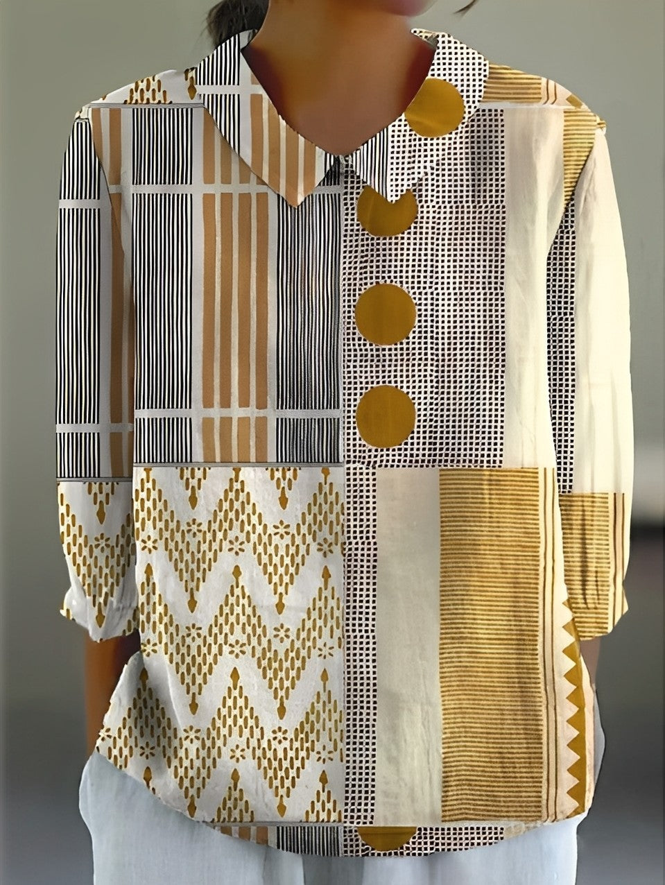 Damen-Shirt mit Print Locker Geschnitten