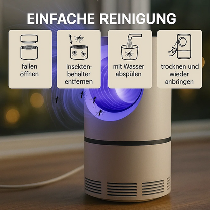 Elektrische Fliegenfalle Innen Außen UV-Lampe