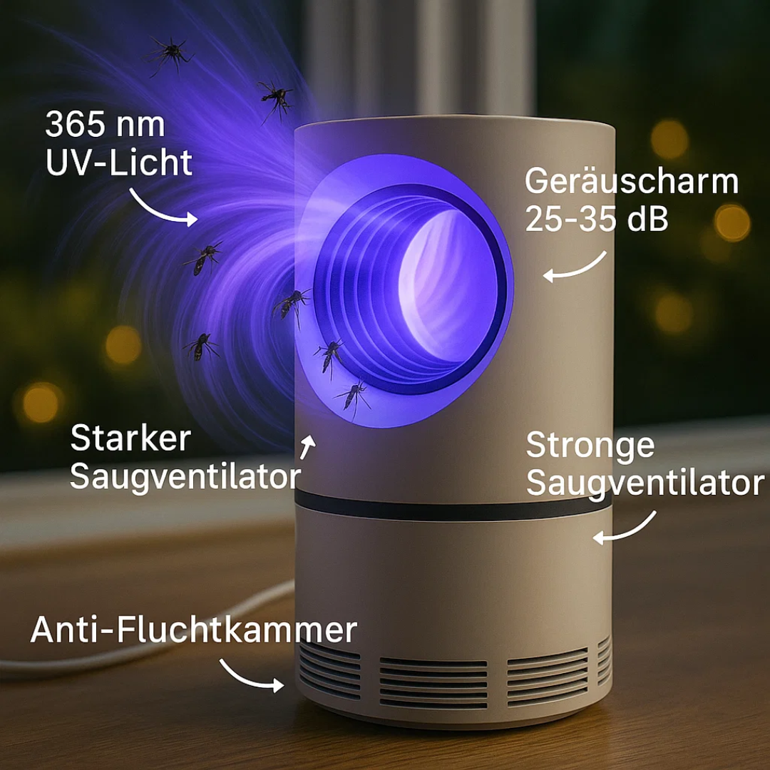 Elektrische Fliegenfalle Innen Außen UV-Lampe