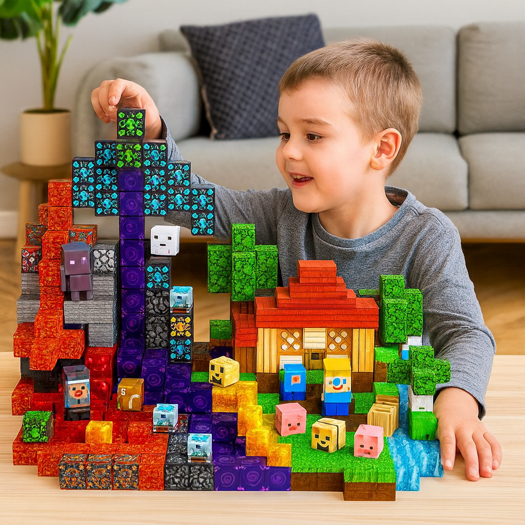 Magnetische Bauklötze Set Lernspielzeug für Kinder - Norvielle