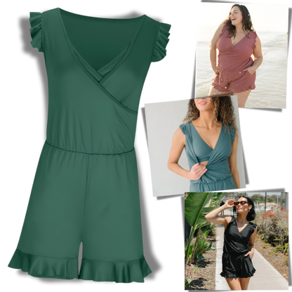 Damen Badeanzug Overall mit Einbaubh - Norvielle