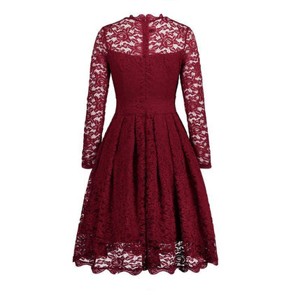 Norvielle Damen Knopfkleid mit Ärmeln und Schnürung
