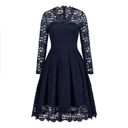 Norvielle Damen Knopfkleid mit Ärmeln und Schnürung