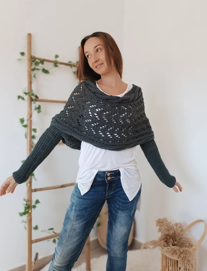 Norvielle Damen Strickschal Bequem