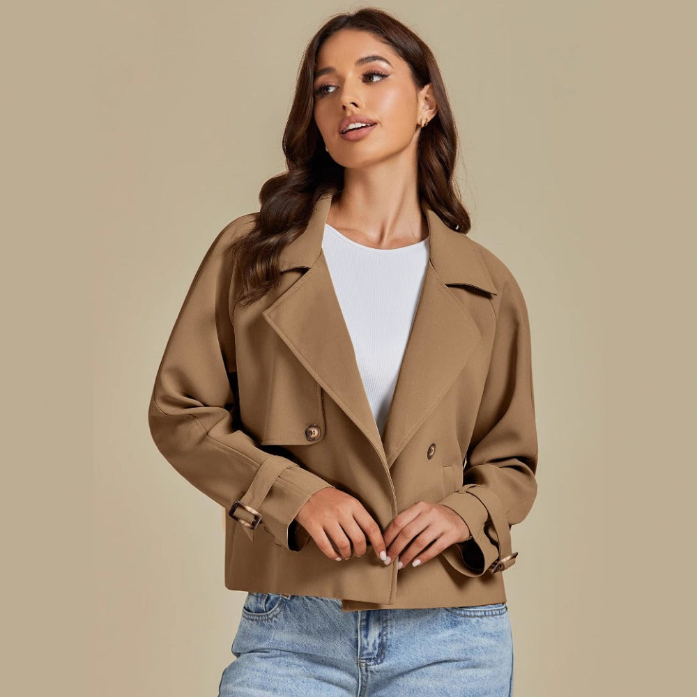 Giovanna Damen Doppelreiher Kurzjacke Mantel