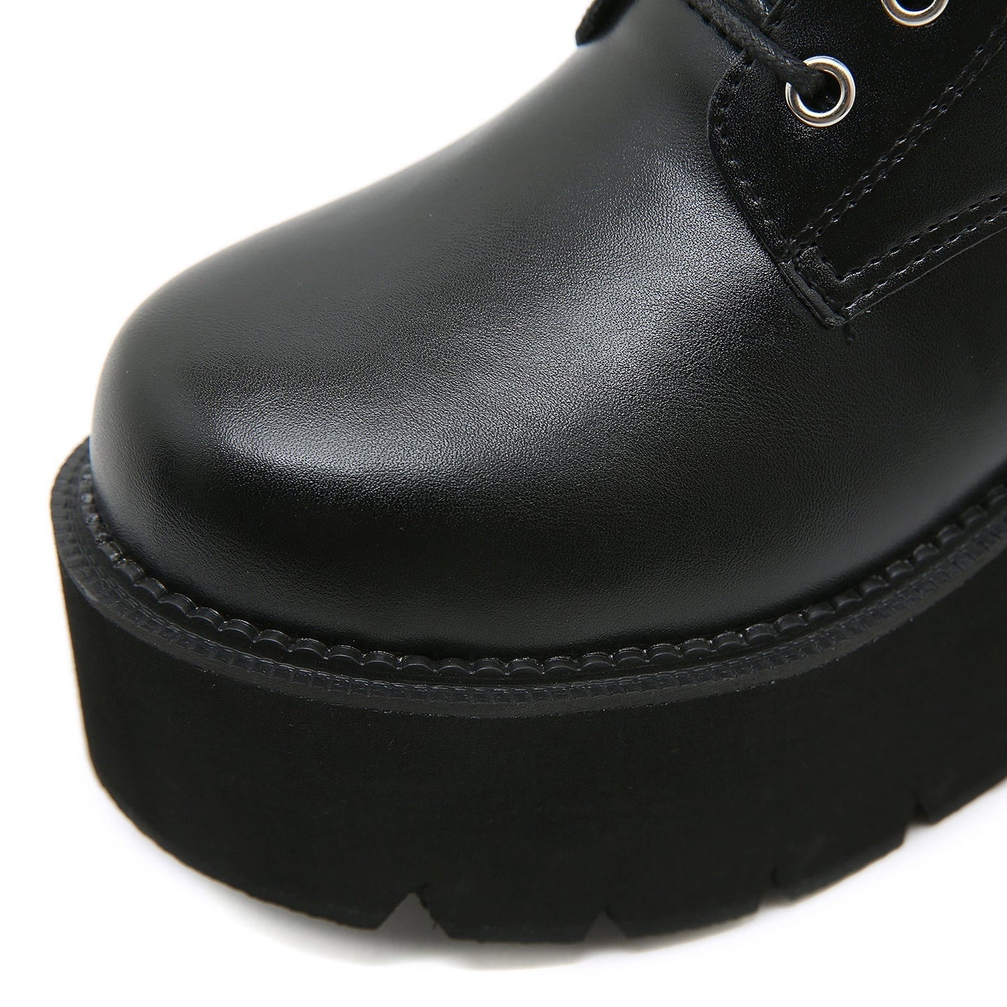 Norvielle Damen Stiefel Martens-Stil Hoher Absatz