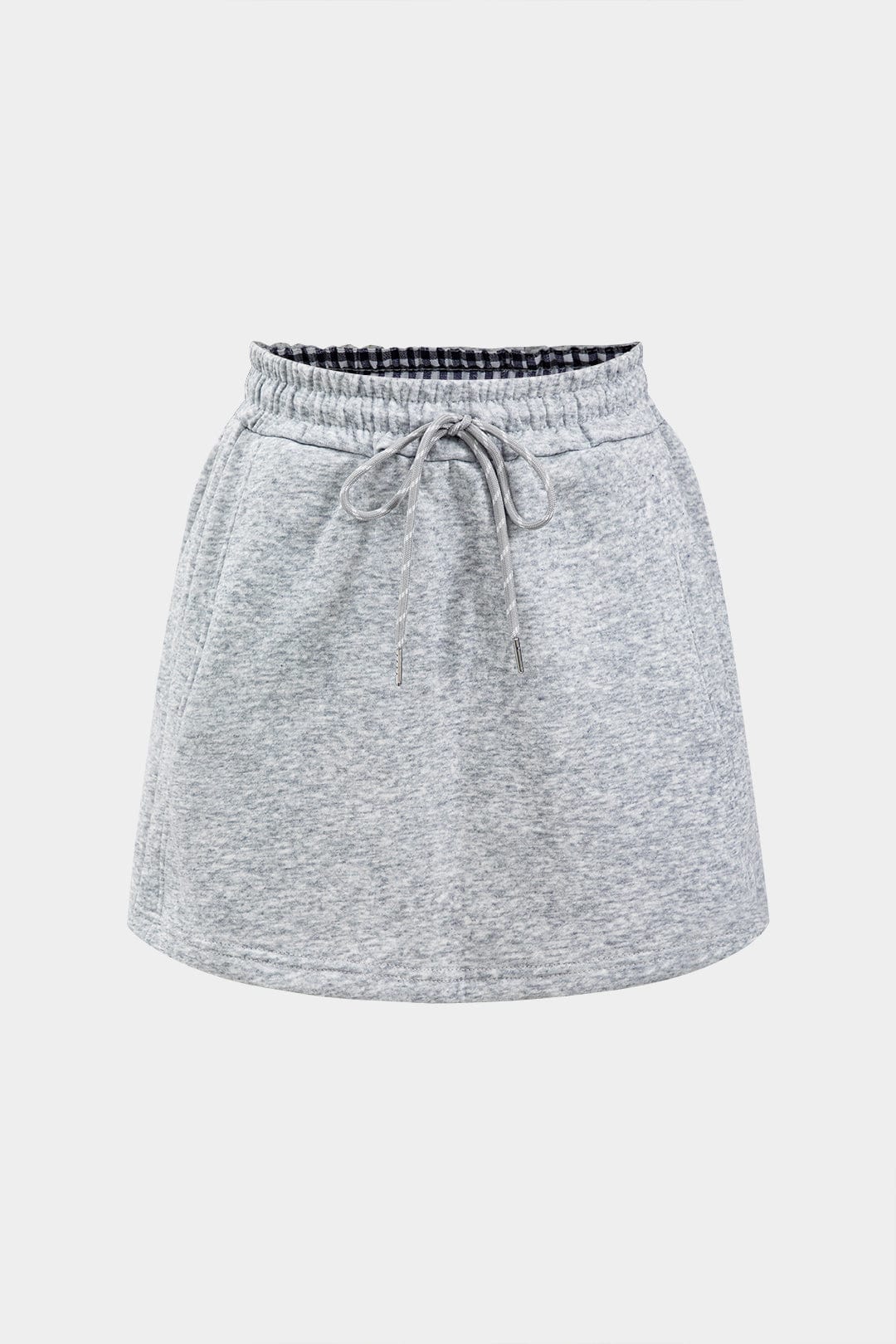 Damen Zweiteiliges Sweat-Set Kariert Grau
