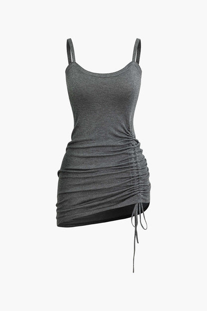 Anastasia Damen Zweiteiler-Set Cutout-Pullover Gerafftes Kleid