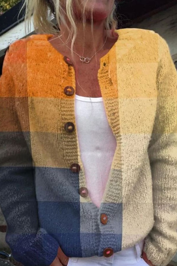 Orla Damen Strickjacke Geometrisches Muster - Norvielle