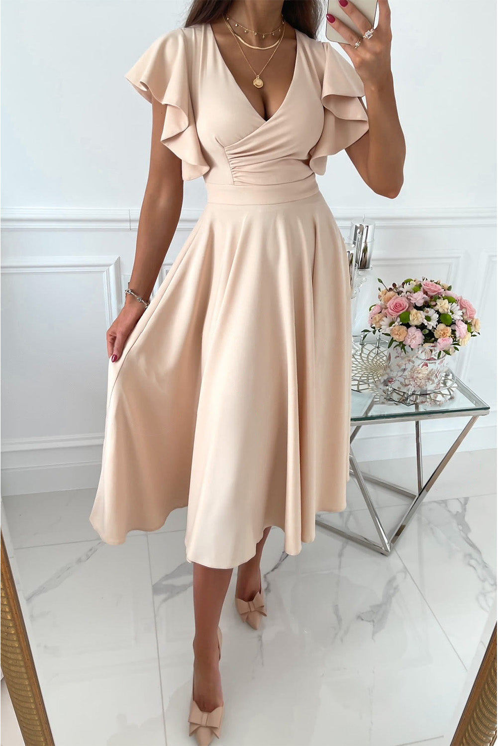 Norvielle Damen Freizeitkleid Elegantes Design - Norvielle