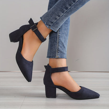 Damen Sandalen Blockabsatz Schnürung Knöchelriemen