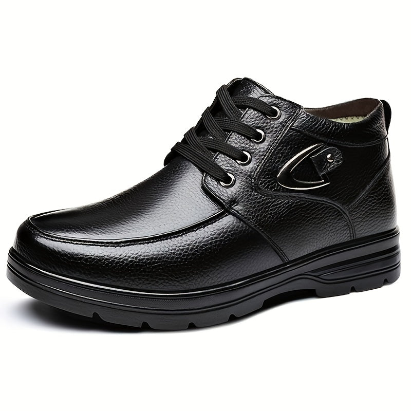 Herren Business Winterschuhe High- Leder Schnürung