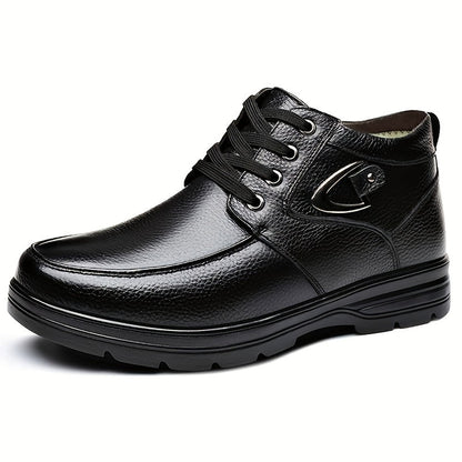 Herren Business Winterschuhe High- Leder Schnürung