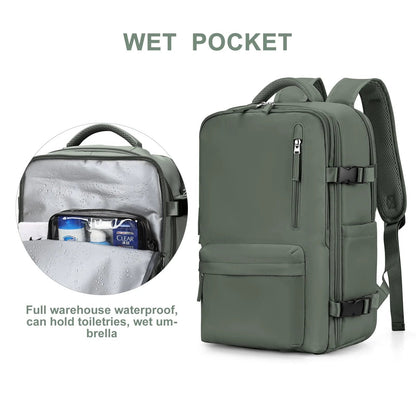 Damen Reise-Rucksack 35L Wasserdicht mit USB-Anschluss