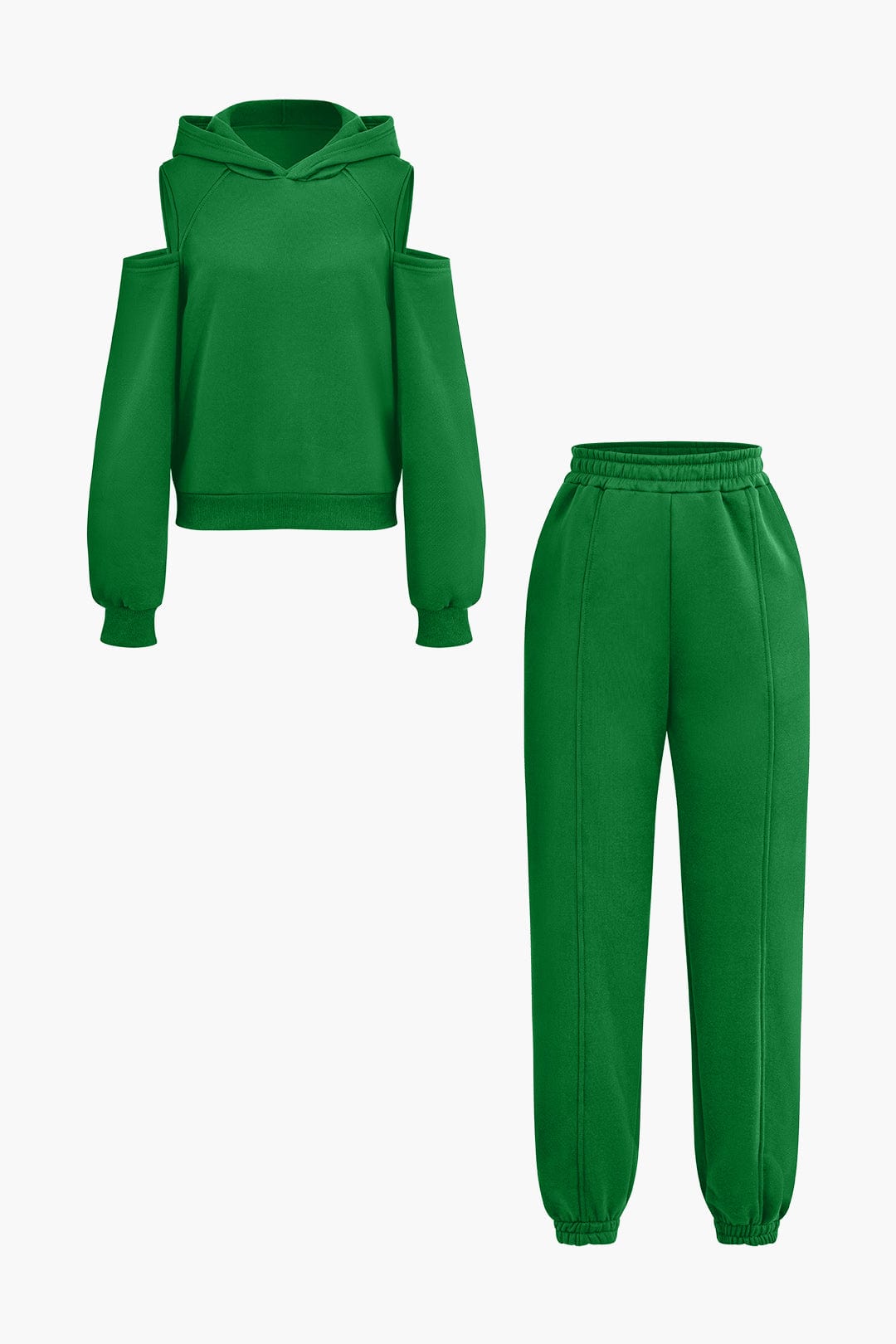 Damen Hoodie-Set Sportlich Cut-Outs