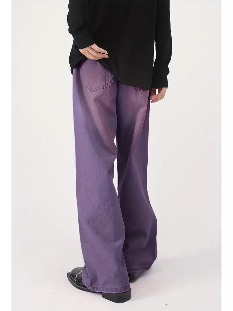 Norvielle Damen Upcycled Baggy Jeans Ausgebleicht Leicht Blau - Norvielle