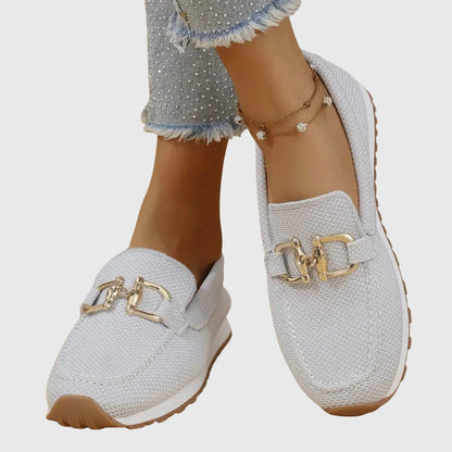 Damen Orthopädische Slip-On Loafer Metallakzent