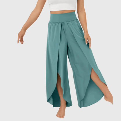 Damen Weite Boho-Hose mit Schlitzdesign