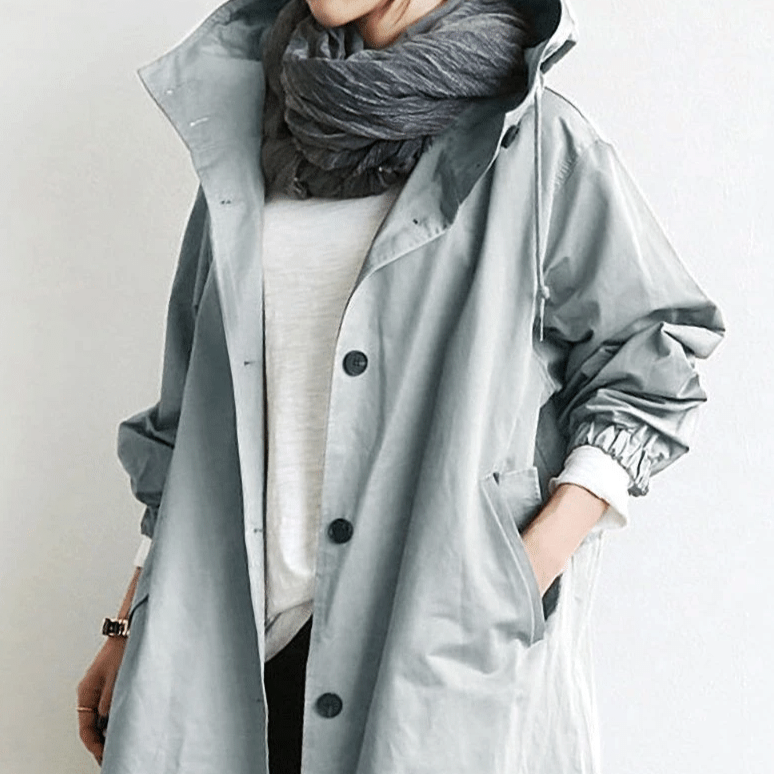 Norvielle Damen Regenjacke Wasserdicht Oversized
