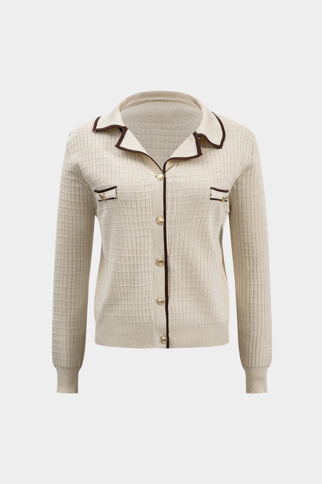 Damen Klassisches Strick-Zweiteiler-Set Blazer-Cardigan Bleistiftrock