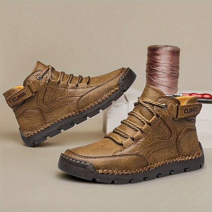 Herren Winterschuhe Knöchelhoch Leder Schnürung