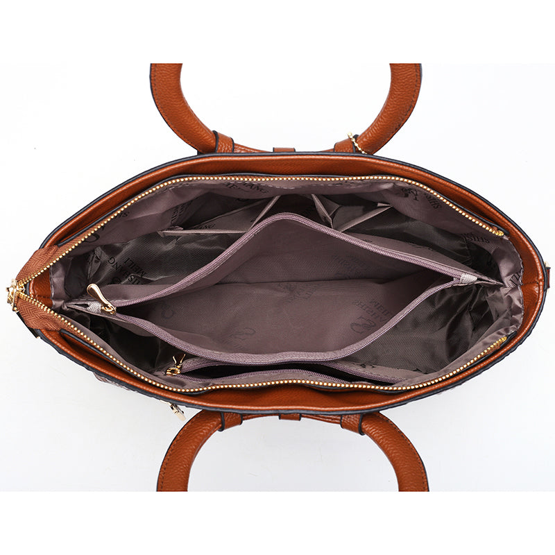 Luxe Handtasche Krokodilmuster Leder