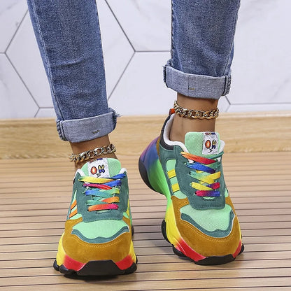 Norvielle Damen Regenbogen Sneaker