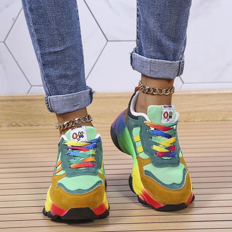 Bunte Damen Orthopädische Laufschuhe Stil