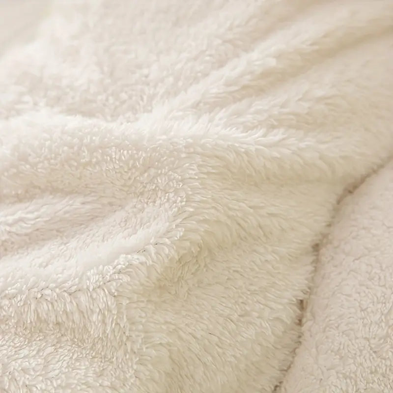 Sherpa-Decke Lambswool Atmungsaktiv Wärme Beige
