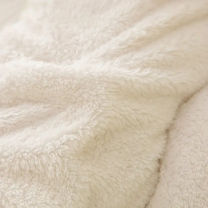 Sherpa-Decke Lambswool Atmungsaktiv Wärme Beige